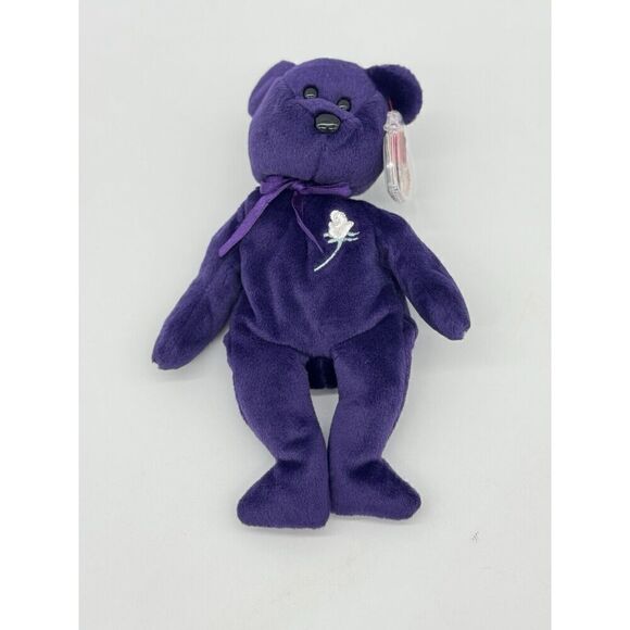 RARE 1st EDITION Ty Beanie Baby PRINCESS Diana Bear 1997 Perfect - Picture 2 of 10
